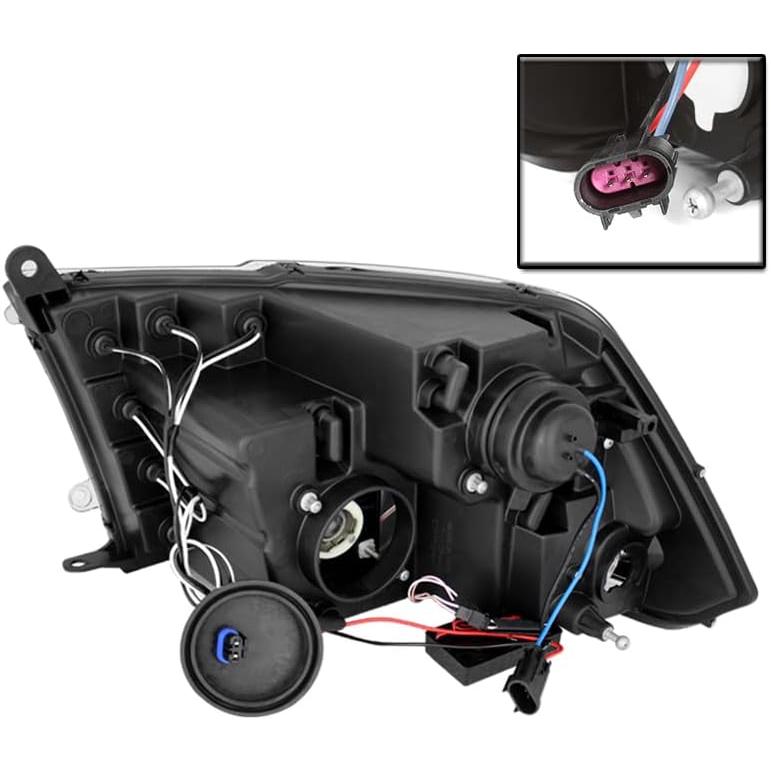 【並行輸入品】ZMAUTOPARTS CCFL Halo LED プロジェクターヘッドライト ヘッドライト ブラック/スモーク 2009-2018 Rの画像