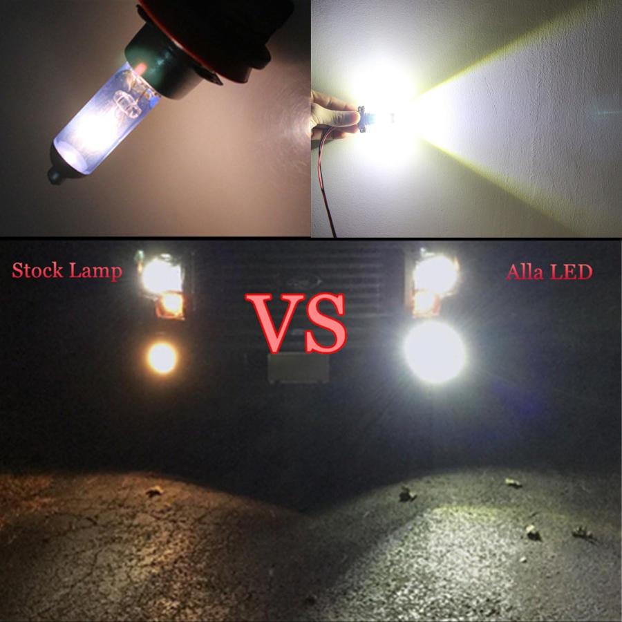 【並行輸入品】Alla Lighting 2000 Lumens PG13 899 880 LED Fog Lights Bulbs  6000K Xの画像