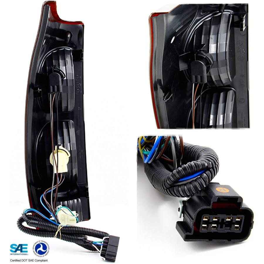 【並行輸入品】AKKON - シボレー アバランチ 1500 2500 ダークレッド テールライト テールランプ ドライバー+助手席側交換用ペア　_2