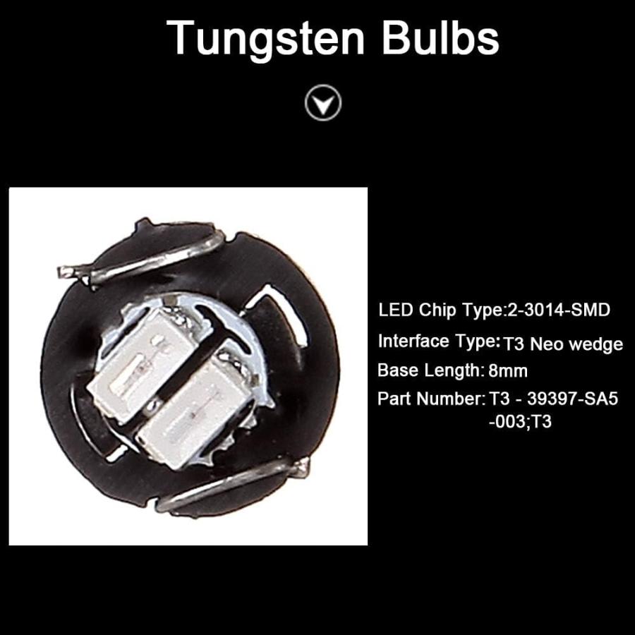 【並行輸入品】CCIYU 10個パック T3 2-3014 SMD ネオ ウェッジ 35852-SEP-A02 A/C 気候コントロール LED電球