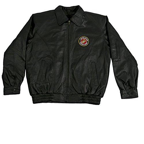 【並行輸入品】メンズ レザージャケット US Marines US サイズ: X Large カラー: ブラック JWM Men's Leathの画像