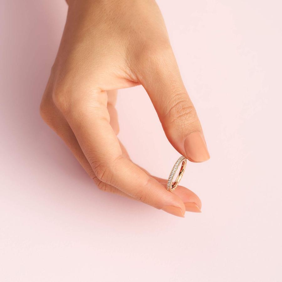 【並行輸入品】Pandora Jewelry Hearts of Pandora キュービックジルコニア リング ゴールド 14K サイズ4.5の画像