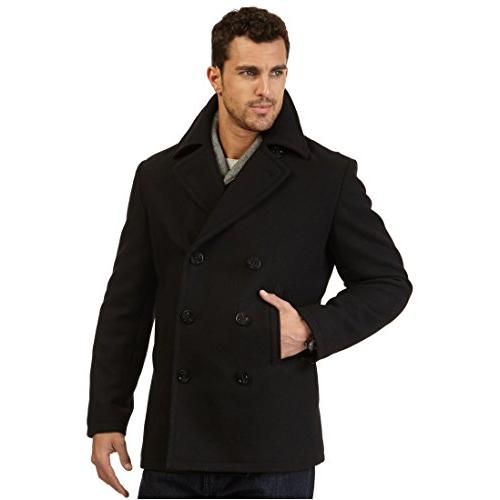 【並行輸入品】Nautica メンズ ビッグ&トール ウールブレンド ピーコート US サイズ: 4X カラー: ブラック Nautica Meの画像