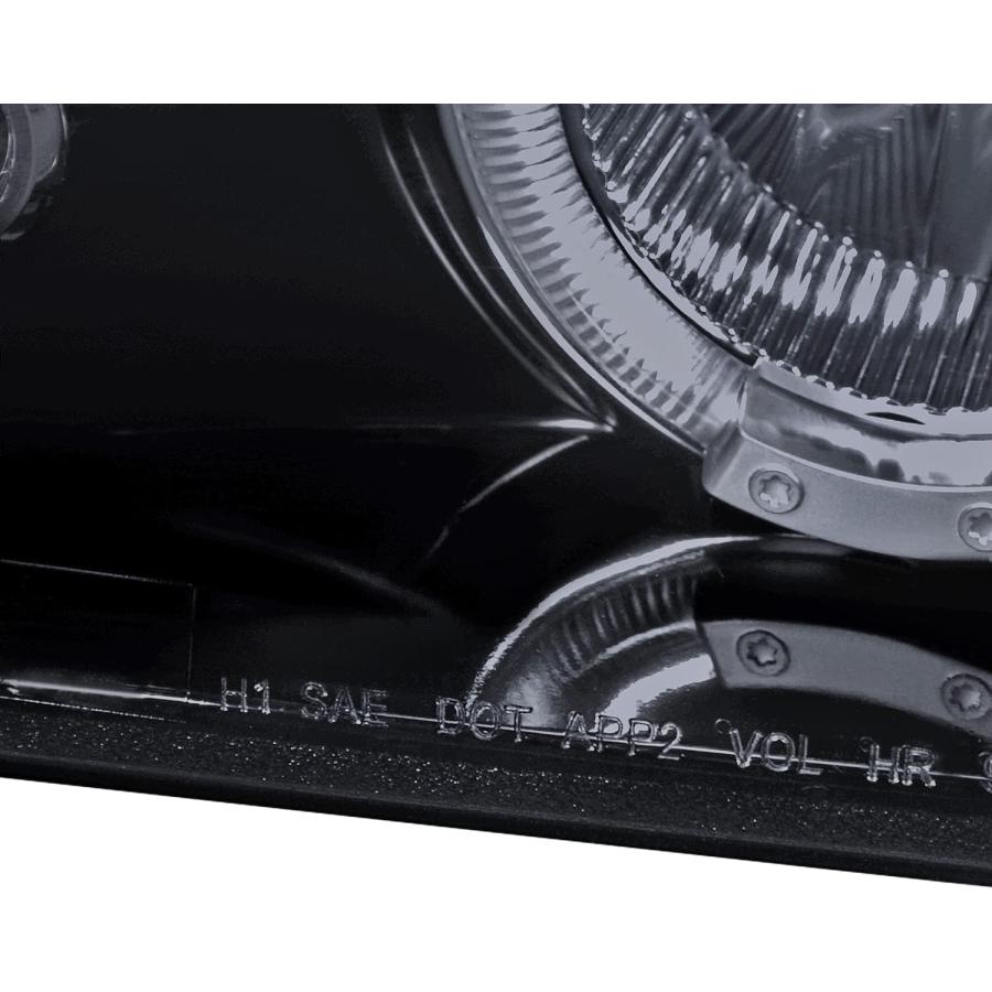 【並行輸入品】SPEC-D TUNING LED デュアルヘイロー 光沢ブラック プロジェクターヘッドライト 1993-1997 トヨタ カローラ 左の画像