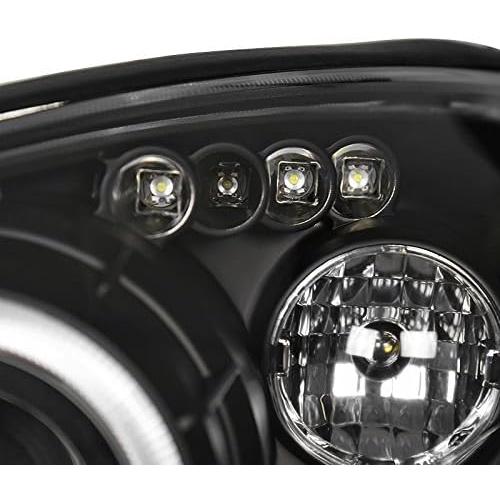 【並行輸入品】Spec-D Tuning 2LHP-FOC00JM-TM フォード フォーカス LED デュアル ヘイロー ブラック プロジェクターヘの画像