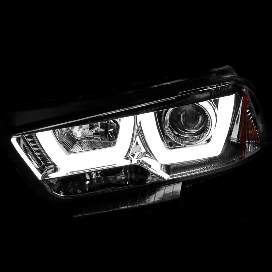 【並行輸入品】Spec-D Tuning クローム LED デュアルヘイロー プロジェクターヘッドライト 2011-2014 Dodge Chargeの画像