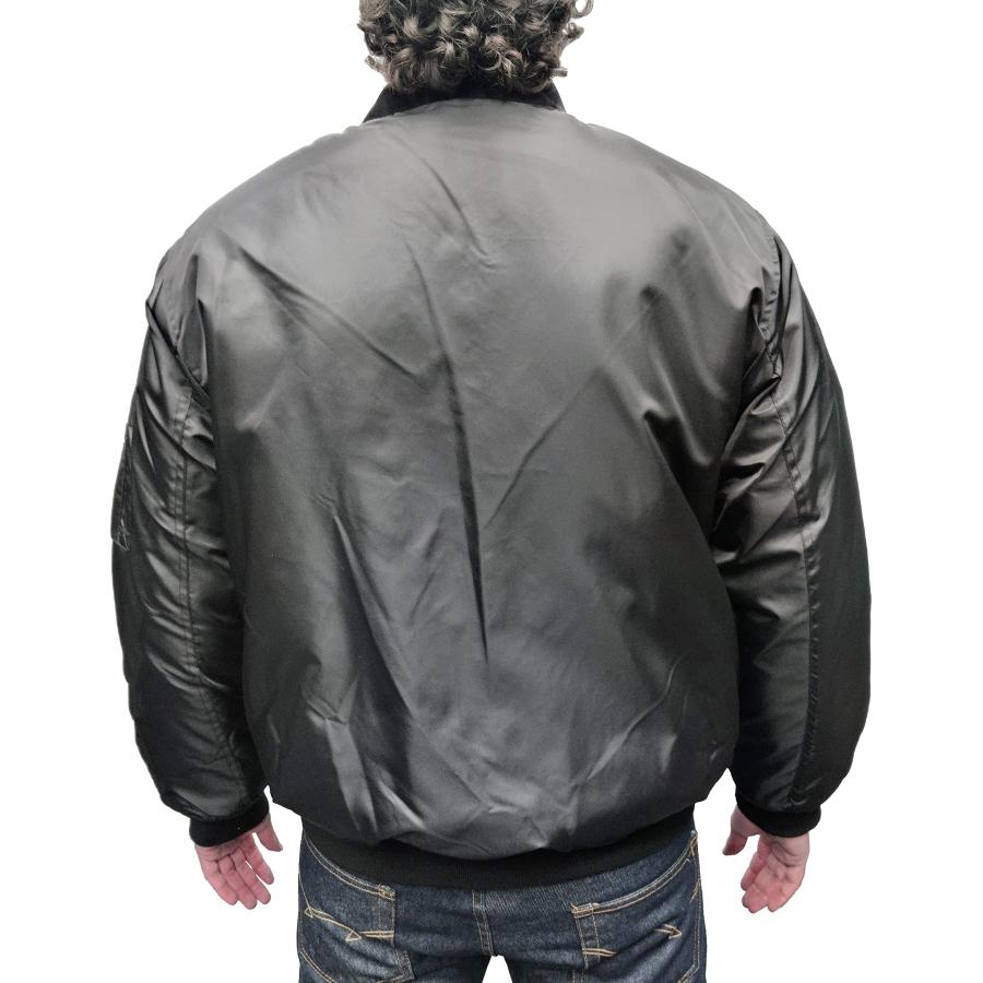 【並行輸入品】Relco Mens Classic MA1 Flight Bomber Jacket Black Lの画像