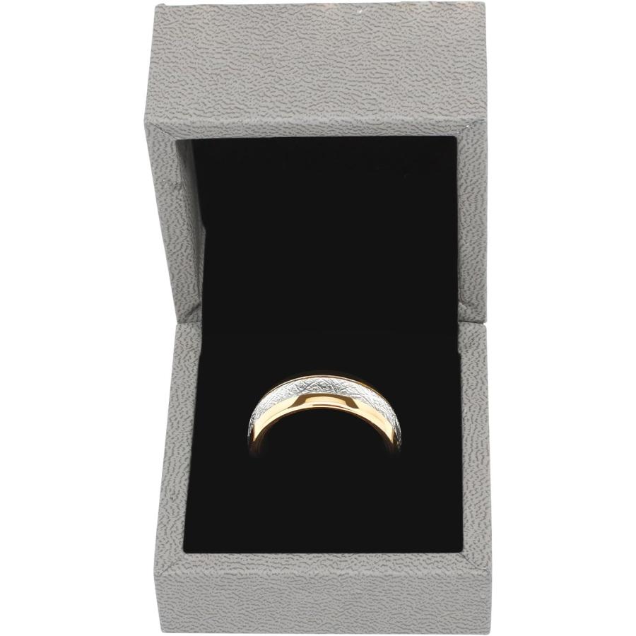 【並行輸入品】メンズ 結婚指輪 タングステンゴールドリング 快適フィット メテオライトイミテーション すべてのサイズとハーフサイズ 5 - 16の画像