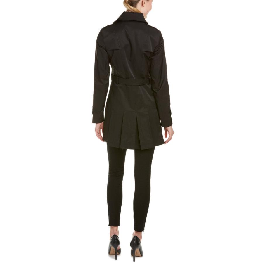 【並行輸入品】Via Spigaレディースシングルブレストプリーツトレンチコート カラー: ブラック Via Spiga Women's Sinの画像