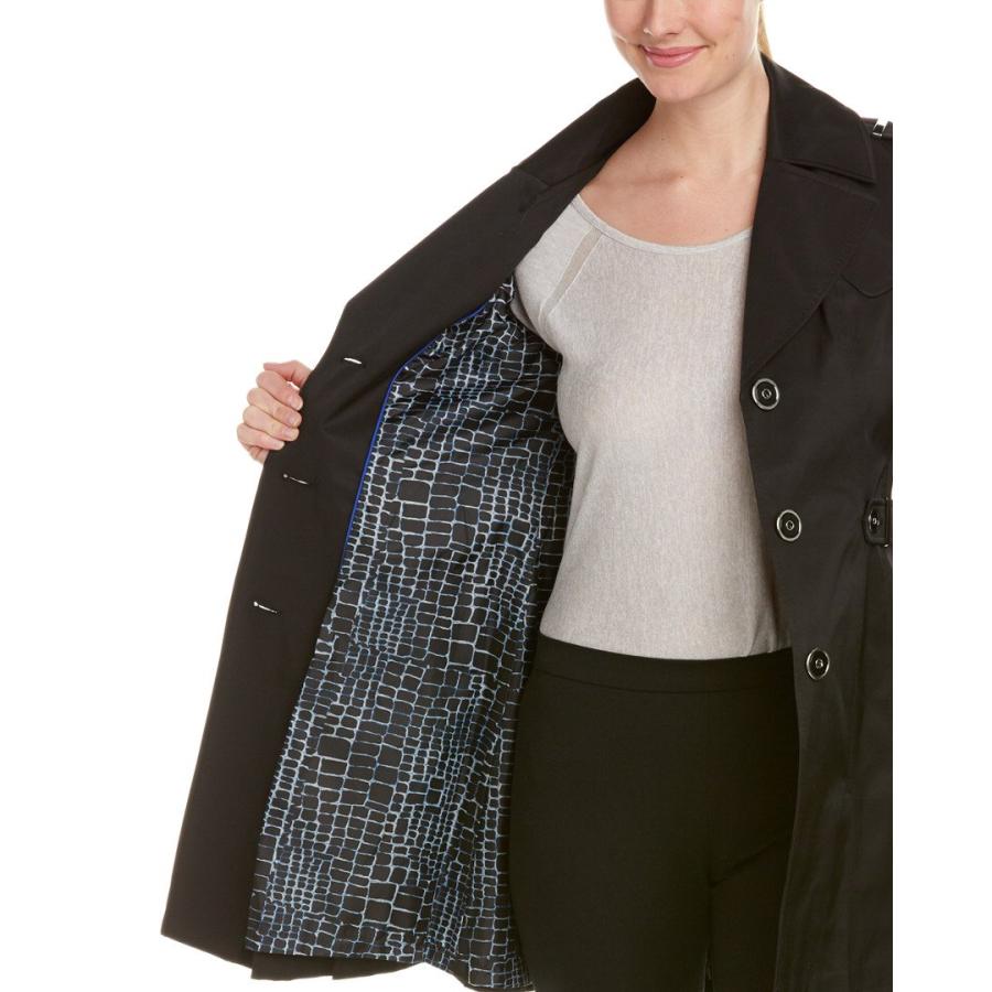 【並行輸入品】Via Spigaレディースシングルブレストプリーツトレンチコート カラー: ブラック Via Spiga Women's Sinの画像