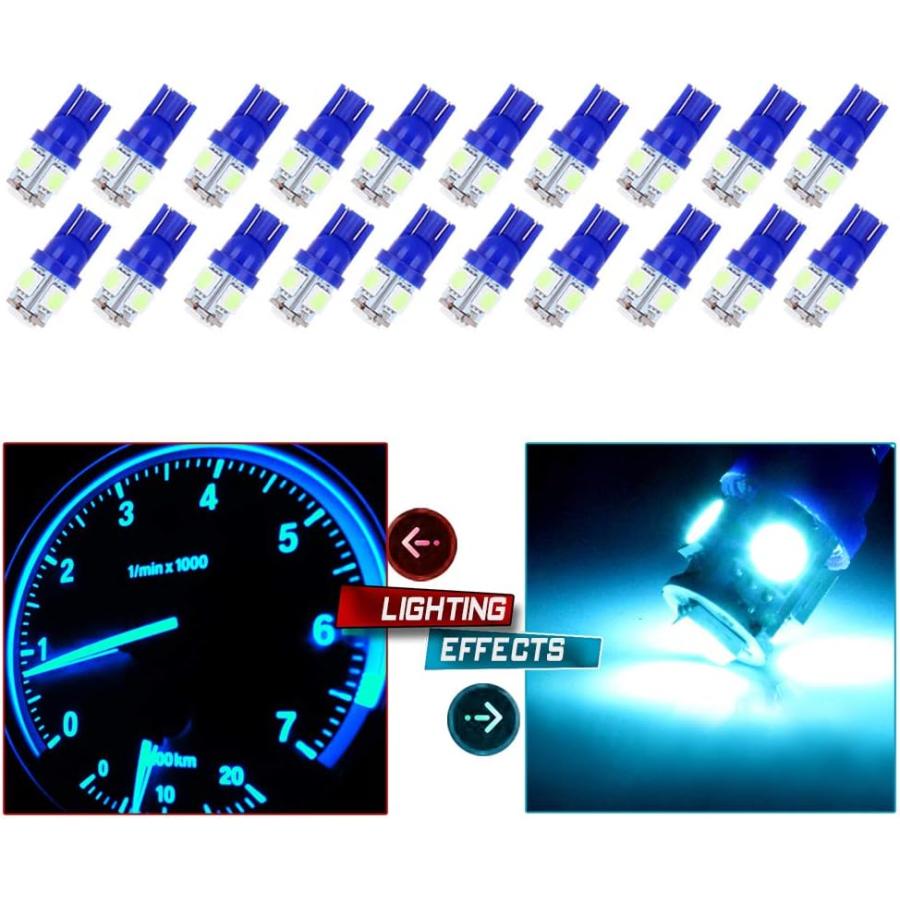 【並行輸入品】cciyu 194 非常に明るいLED電球 5-5050-SMD ダッシュボードゲージ ライト スピードメーター オドメーター タコメー