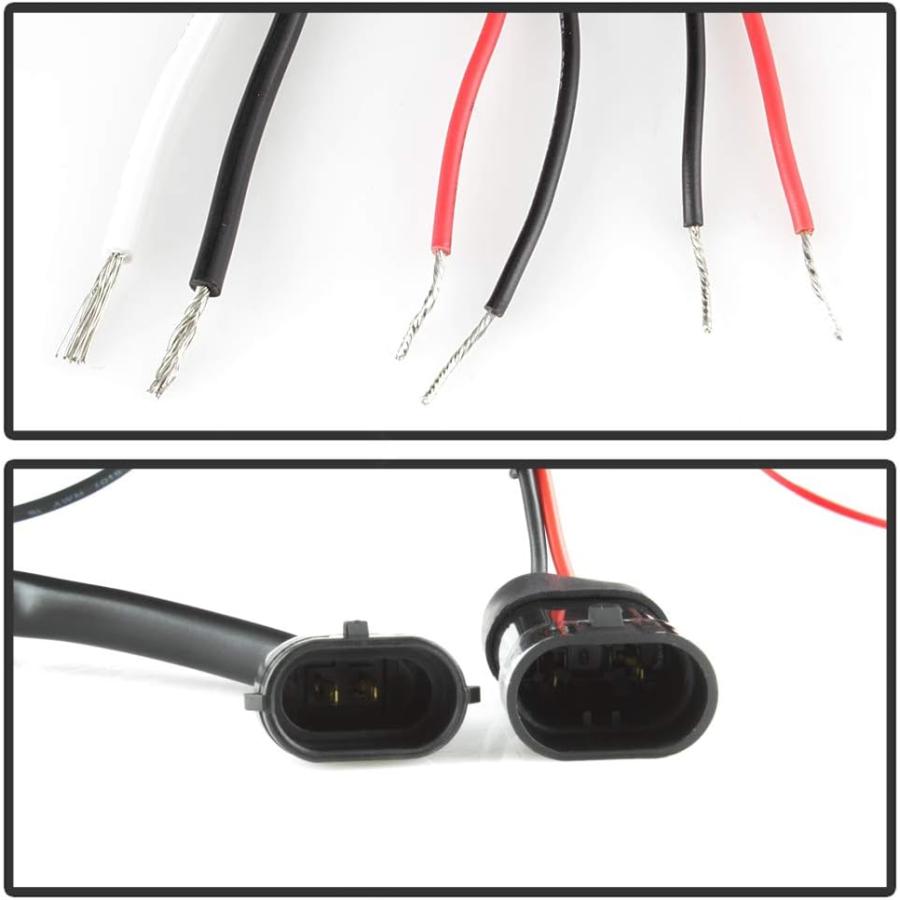 【並行輸入品】Spyder Auto 5009494 LED Halo プロジェクターヘッドライト ブラック/クリアの画像