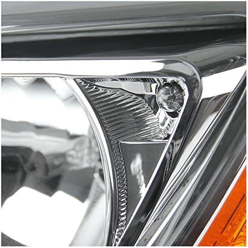 【並行輸入品】Chrome Clear Amber Headlights Head Lamps Made For And Compatible Wit_4