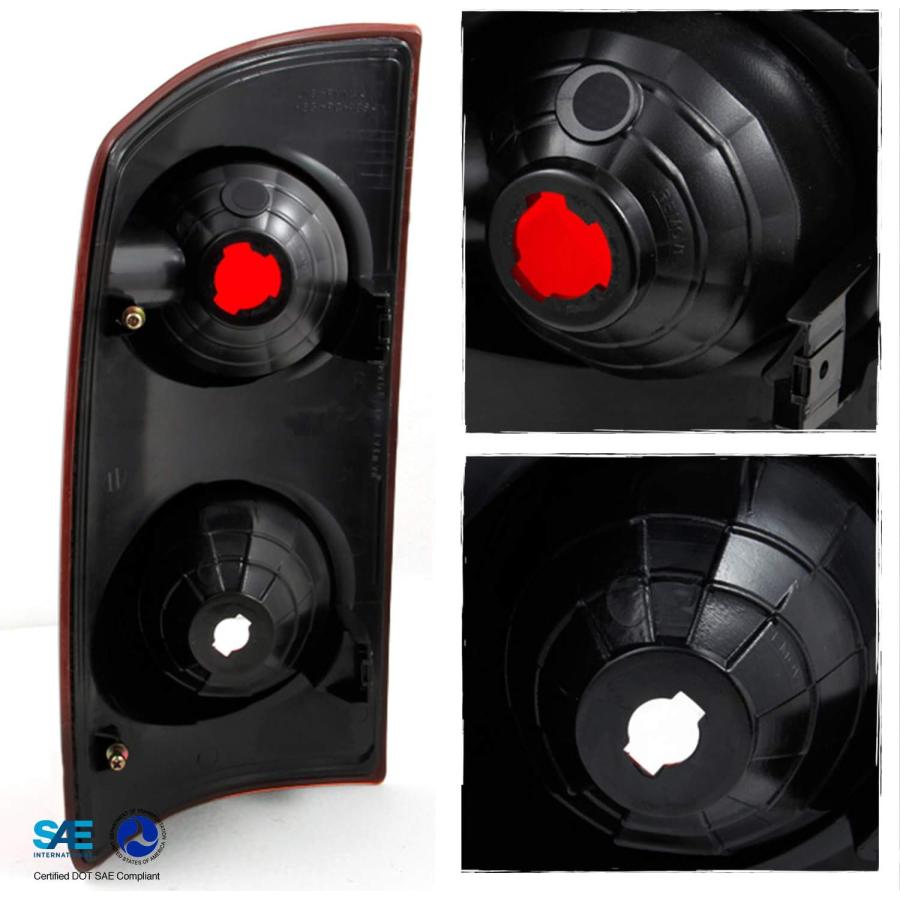 【並行輸入品】ダッジ・ラム トラック用 レッドクリアテールライト ブレーキランプ 運転席左+助手席右ペア交換用セット　_2