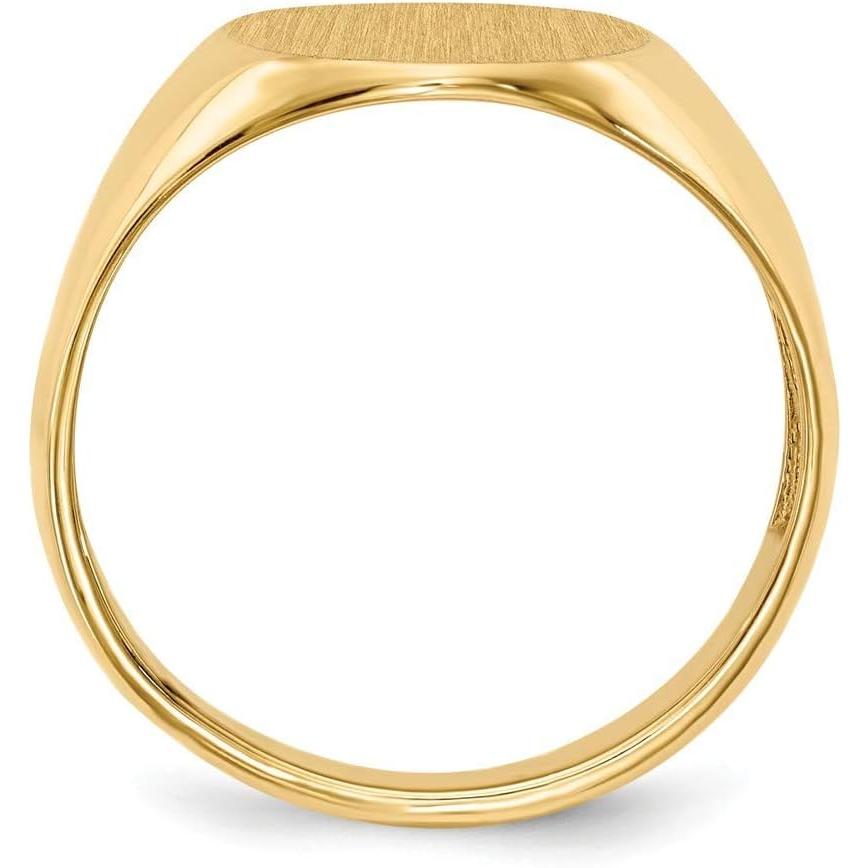 【並行輸入品】Royローズジュエリー14 KイエローゴールドメンズSignetリングカスタムPersonailzed with Free Engravの画像