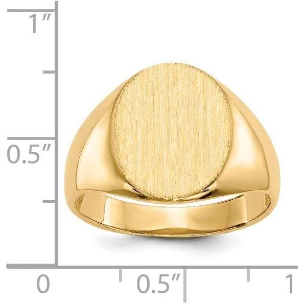 【並行輸入品】Royローズジュエリー14 KイエローゴールドメンズSignetリングカスタムPersonailzed with Free Engravの画像