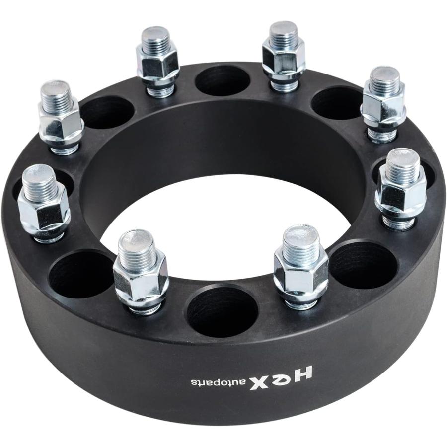 廃番・完売 Hex Autoparts 2inch 8x6.5 to 8x6.5 8x165.1mm Black Wheel Spacers 並行輸入品