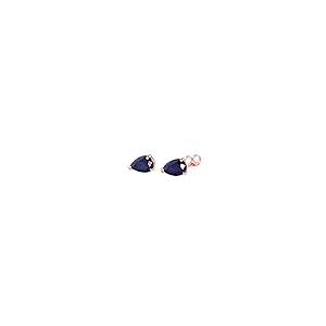 【並行輸入品】3カラット14 KソリッドローズゴールドAllureサファイアスタッドイヤリングの画像