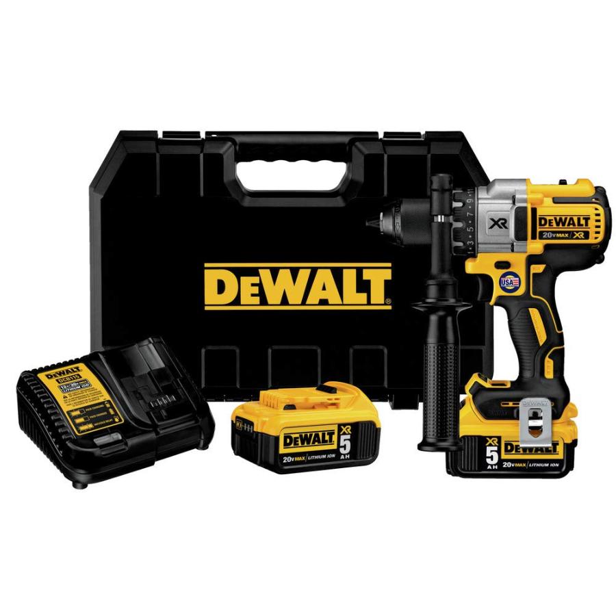 【並行輸入品】DEWALT 20V MAX XR Brushless Drill/Driver 3 Speed, Premium 5.0Ah Kの画像