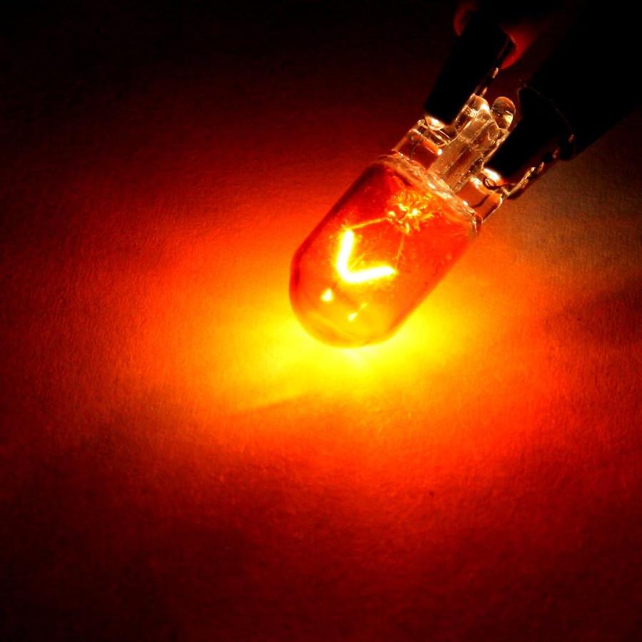 【並行輸入品】cciyu 10 Pack T10 168 194 W5W Orange/Yellow Halogen Light Bulb Instr