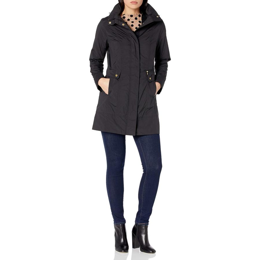 COLE HAAN signature レインコート 黒　サイズ　L Women's Rain Jackets | Cole Haan