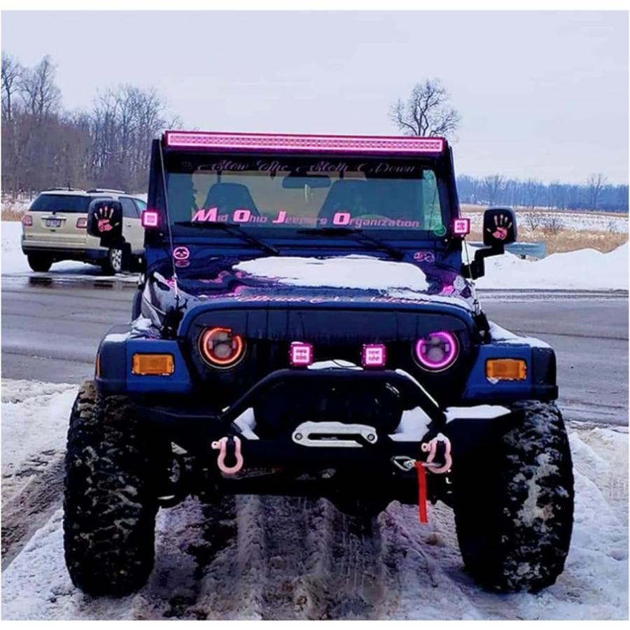 【並行輸入品】Nicoko Straight 50inch 288w Offroad Led Light Bars Installed Chasingの画像