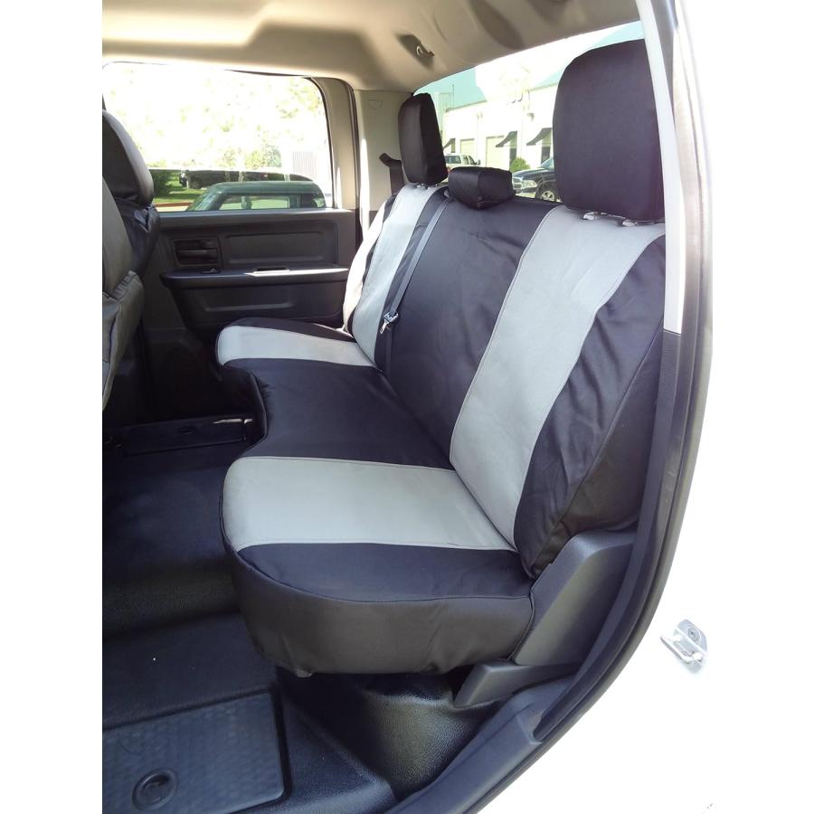 即出荷 Durafit Seat Covers DG15 Black/Gray Seat Covers Made in Twill Fabric for 2011-2012 Dodge Ram 1500-3500 Front and Rear Seat Cover Set. Front 40/20/