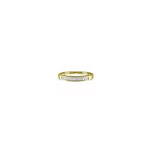 【並行輸入品】14K イエローゴールド プリンセスカット ダイヤモンド 11ストーン ブライダル ウェディングバンドリング (1/4 cttw、の画像