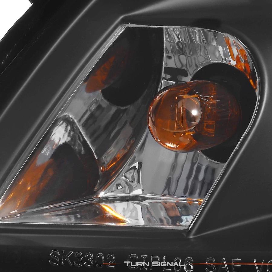 【並行輸入品】Chevy Impala Monte Carlo ブラックベゼル ヘイローリング プロジェクター交換用ヘッドライト 左右ランプの画像