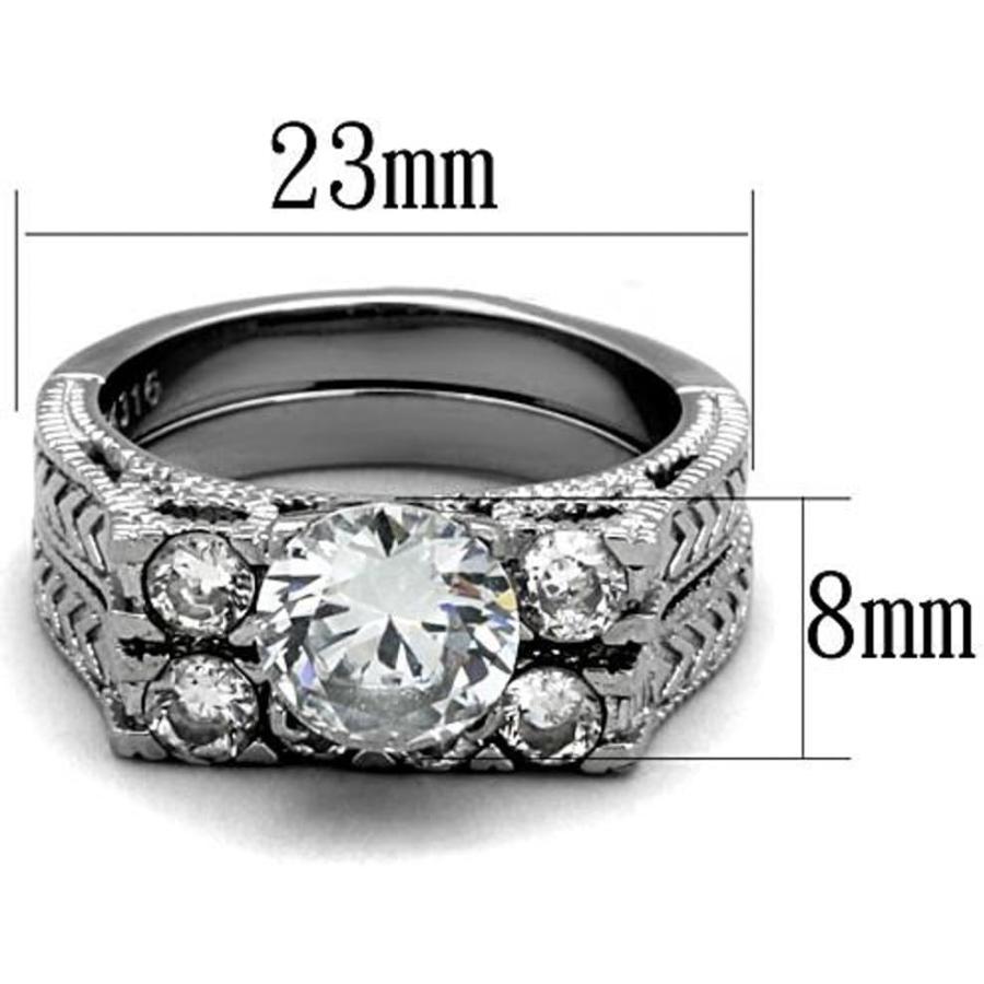 【並行輸入品】His & Hersステンレススチール2.95 CT CZブライダルセット&男性の永遠の結婚指輪　_3