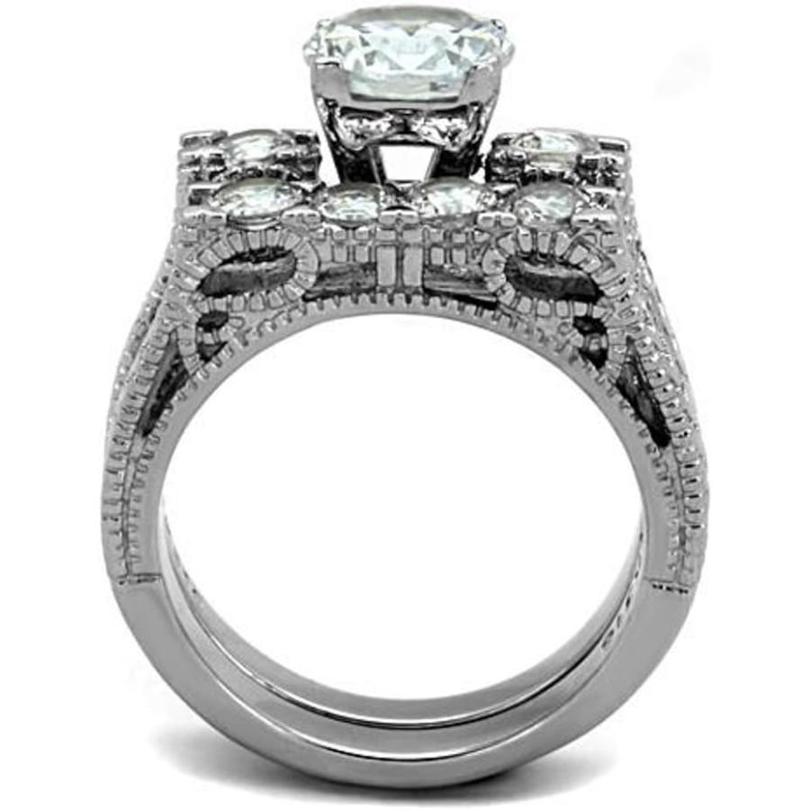 【並行輸入品】His & Hersステンレススチール2.95 CT CZブライダルセット&男性の永遠の結婚指輪　_4