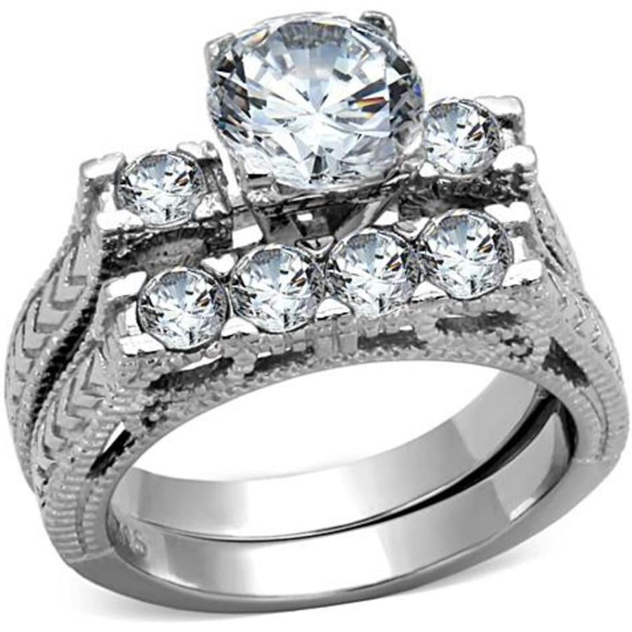 【並行輸入品】His & Hersステンレススチール2.95 CT CZブライダルセット&男性の永遠の結婚指輪　_6