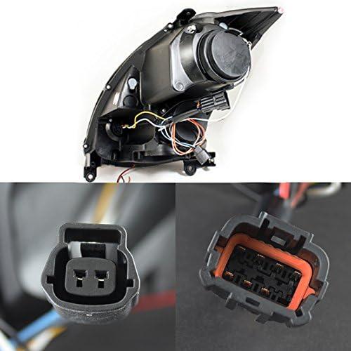 【並行輸入品】Infiniti G35 2ドア用 HIDタイプ ブラック CCFL ヘイロープロジェクター DRL LED ヘッドライト 左右ランプの画像
