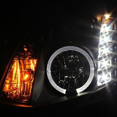 【並行輸入品】Infiniti G35 2ドア用 HIDタイプ ブラック CCFL ヘイロープロジェクター DRL LED ヘッドライト 左右ランプの画像