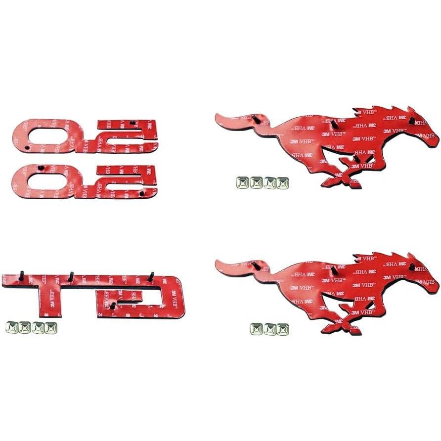 【並行輸入品】2015   2017 Mustang PonyリアエンブレムグロスブラックFord公式ライセンスの画像