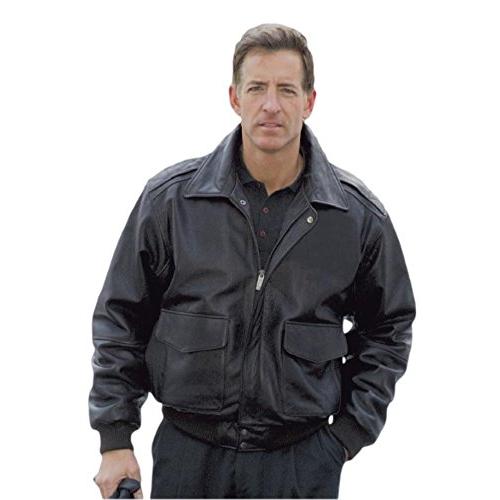 【並行輸入品】ReedメンズプレミアムレザーAviator Bomberジャケット カラー: ブラウン REED Men's Premium Lの画像