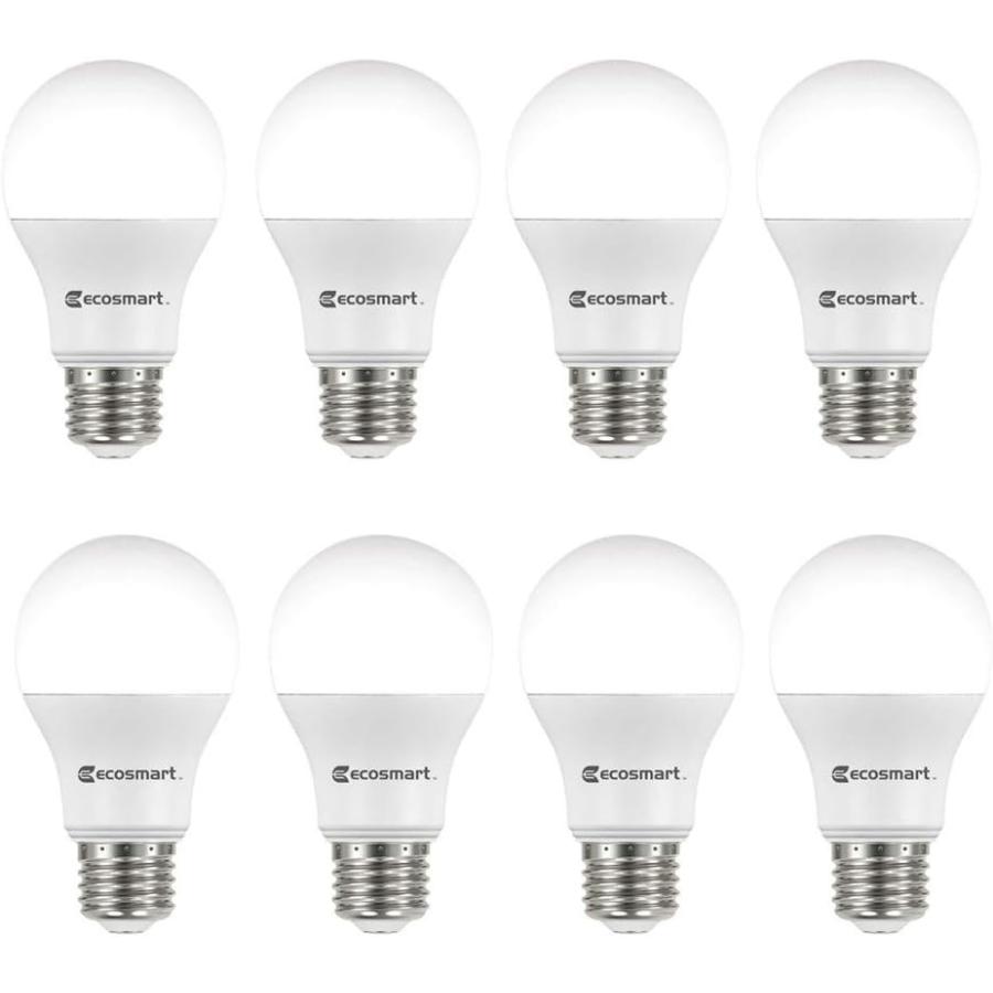 Ecosmart 8 Pack LED A19 Light bulb  Soft White   60w Equivalent (A19 Daylight)　並行輸入品｜good-face｜02