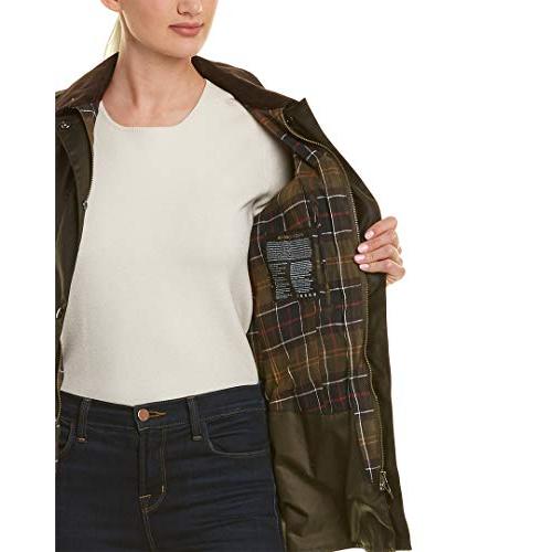 【並行輸入品】Barbour レディース Beadnell ワックスジャケット、オリーブ、サイズ8 (US/12 (UK) Barbour Woの画像