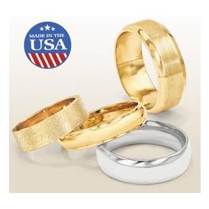 【並行輸入品】10K Yellow Gold 8mm Half Round Wedding Band Ring Size 14の画像
