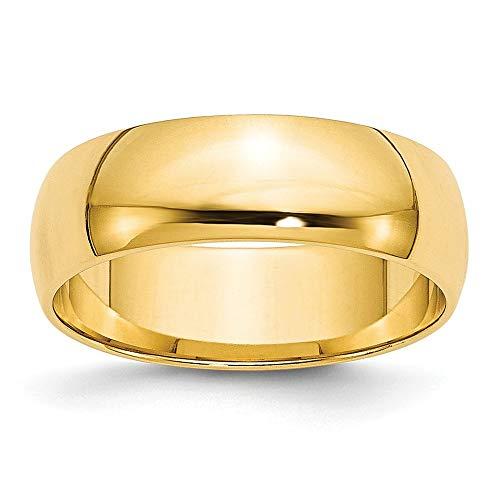 【並行輸入品】Roy Rose Jewelry 14K イエローゴールド 6mm ハーフラウンド 結婚指輪 サイズ4~14 ゴールド Roy Rの画像