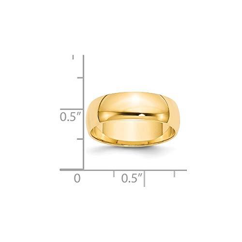 【並行輸入品】Roy Rose Jewelry 14K イエローゴールド 6mm ハーフラウンド 結婚指輪 サイズ4~14 ゴールド Roy Rの画像
