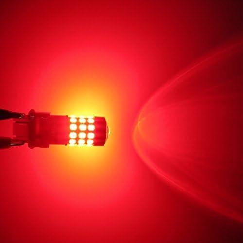 【並行輸入品】Alla Lighting 2pcs Super Bright Pure Red 3157 3057 LED Bulbs Rear Tuの画像