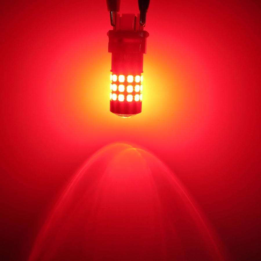 【並行輸入品】Alla Lighting 2pcs Super Bright Pure Red 3157 3057 LED Bulbs Rear Tuの画像