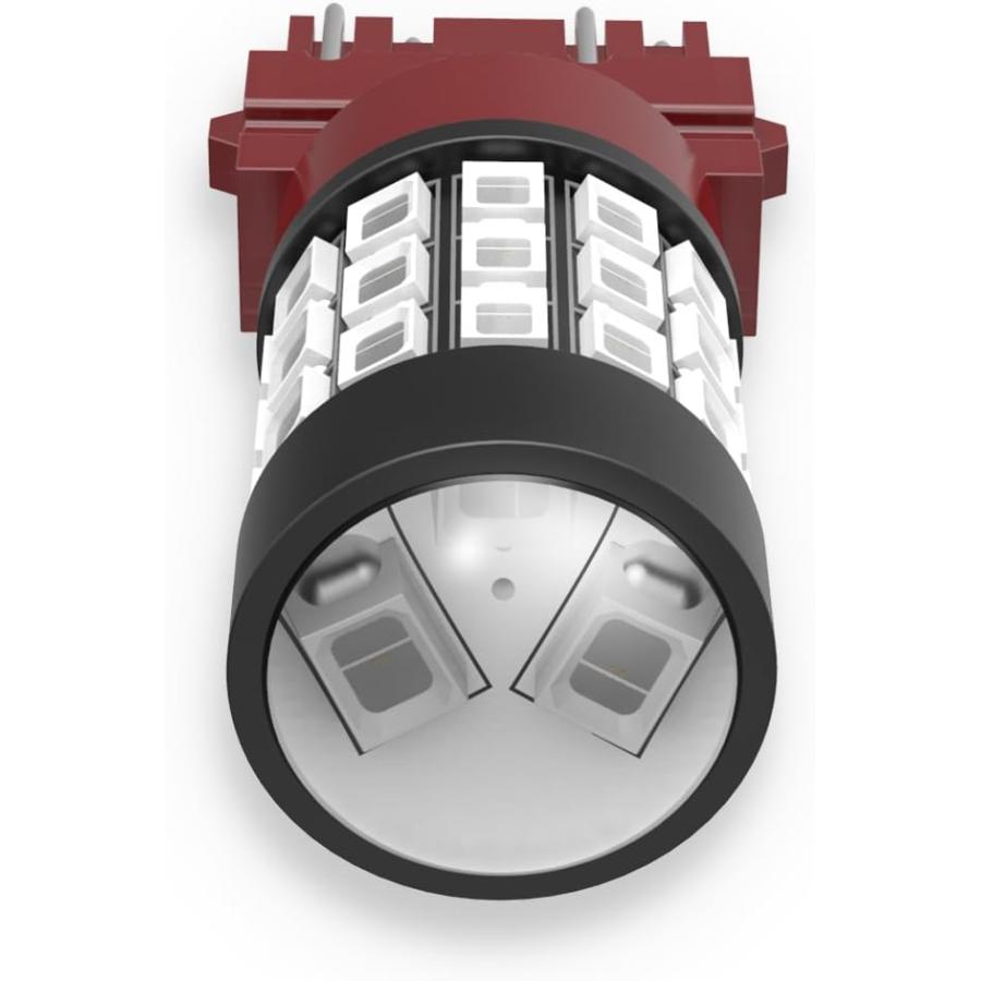 【並行輸入品】Alla Lighting 2pcs Super Bright Pure Red 3157 3057 LED Bulbs Rear Tuの画像