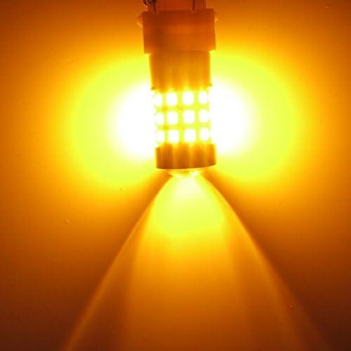 【並行輸入品】Alla Lighting 2pcs Super Bright Amber Yelllow 3157KX 3757AK LED Bulbの画像
