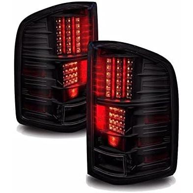 【並行輸入品】UFRAME ブラックスモークレンズ LEDテールライト リアランプ 交換用 2007-2013 Chevy Silveradoの画像