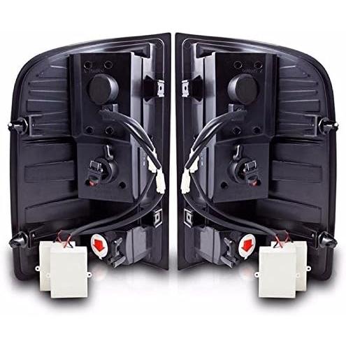 【並行輸入品】UFRAME ブラックスモークレンズ LEDテールライト リアランプ 交換用 2007-2013 Chevy Silveradoの画像