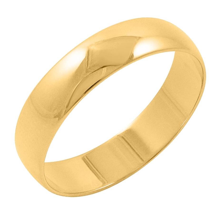 並行輸入品】伝統的な無地の結婚指輪 紳士用 10K イエロー ゴールド