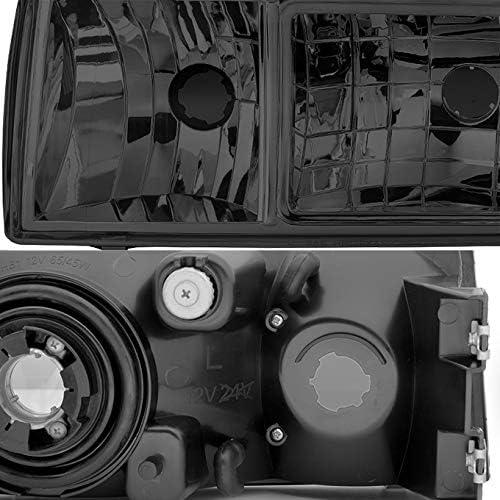 【並行輸入品】1991-1996 Chevy Impala Caprice 交換用スモーク LEDヘッドライト/コーナーシグナルランプ 左+右用の画像