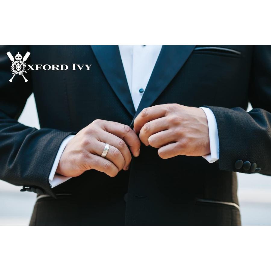 【並行輸入品】Oxford Ivy クラシック 5mm 14K ホワイトまたは14K イエローゴールド トラディショナル クラシック プレーン 高光沢の画像